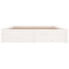 Stella Homewares Bed Frame without Mattress with Drawers White 183x203 cm King