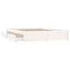 Stella Homewares Bed Frame without Mattress with Drawers White 183x203 cm King