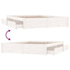 Stella Homewares Bed Frame without Mattress with Drawers White 183x203 cm King