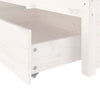 Stella Homewares Bed Frame without Mattress with Drawers White 183x203 cm King