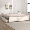 Stella Homewares Bed Frame without Mattress with Drawers White 183x203 cm King