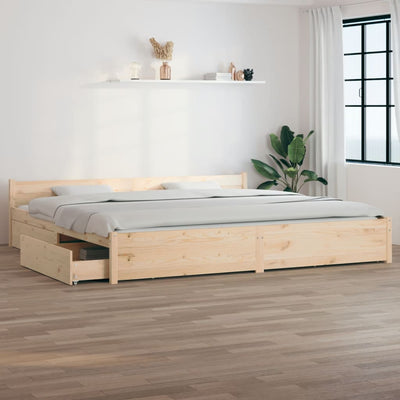 Stella Homewares Bed Frame without Mattress with Drawers 183x203 cm King