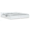 Stella Homewares Bed Frame without Mattress with Drawers White 183x203 cm King