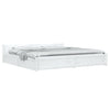 Stella Homewares Bed Frame without Mattress with Drawers White 183x203 cm King