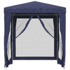 Stella Homewares Party Tent with 4 Mesh Sidewalls Blue 2x2 m HDPE