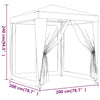 Stella Homewares Party Tent with 4 Mesh Sidewalls Blue 2x2 m HDPE
