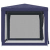 Stella Homewares Party Tent with 4 Mesh Sidewalls Blue 2.5x2.5 m HDPE