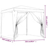 Stella Homewares Party Tent with 4 Mesh Sidewalls Anthracite 2.5x2.5 m HDPE
