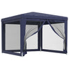 Stella Homewares Party Tent with 4 Mesh Sidewalls Blue 3x3 m HDPE