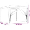Stella Homewares Party Tent with 4 Mesh Sidewalls Anthracite 3x3 m HDPE