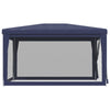 Stella Homewares Party Tent with 4 Mesh Sidewalls Blue 3x4 m HDPE