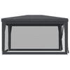 Stella Homewares Party Tent with 4 Mesh Sidewalls Anthracite 3x4 m HDPE