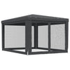 Stella Homewares Party Tent with 4 Mesh Sidewalls Anthracite 3x4 m HDPE