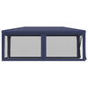 Stella Homewares Party Tent with 6 Mesh Sidewalls Blue 3x6 m HDPE