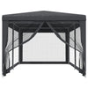 Stella Homewares Party Tent with 6 Mesh Sidewalls Anthracite 3x6 m HDPE