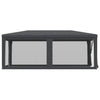 Stella Homewares Party Tent with 6 Mesh Sidewalls Anthracite 3x6 m HDPE
