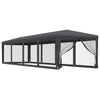 Stella Homewares Party Tent with 10 Mesh Sidewalls Anthracite 3x12 m HDPE