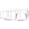 Stella Homewares Party Tent with 10 Mesh Sidewalls Anthracite 3x12 m HDPE