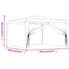 Stella Homewares Party Tent with 4 Mesh Sidewalls Blue 4x4 m HDPE