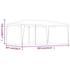 Stella Homewares Party Tent with 6 Mesh Sidewalls Blue 6x4 m HDPE