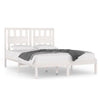 Stella Homewares Bed Frame without Mattress White Solid Wood 183x203 cm King