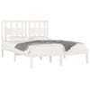 Stella Homewares Bed Frame without Mattress White Solid Wood 183x203 cm King