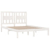 Stella Homewares Bed Frame without Mattress White Solid Wood 183x203 cm King