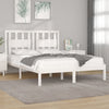 Stella Homewares Bed Frame without Mattress White Solid Wood 183x203 cm King