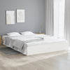 Stella Homewares Bed Frame without Mattress White Solid Wood 183x203 cm King