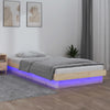 Stella Homewares LED Bed Frame without Mattress 90x190 cm Solid Wood