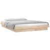 Stella Homewares LED Bed Frame without Mattress 135x190 cm Solid Wood