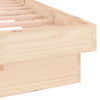 Stella Homewares LED Bed Frame without Mattress 135x190 cm Solid Wood