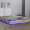 Stella Homewares LED Bed Frame without Mattress 135x190 cm Solid Wood