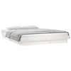 Stella Homewares LED Bed Frame without Mattress White 135x190 cm Solid Wood