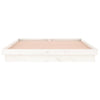 Stella Homewares LED Bed Frame without Mattress White 135x190 cm Solid Wood