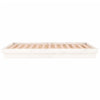 Stella Homewares LED Bed Frame without Mattress White 135x190 cm Solid Wood