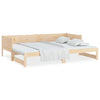 Stella Homewares Pull-out Day Bed without Mattress Solid Wood Pine 2x(90x190) cm