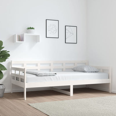 Stella Homewares Day Bed without Mattress White Solid Wood Pine 90x190 cm