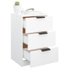 Stella Homewares Bedside Cabinet White 40x36x65 cm