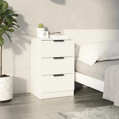 Stella Homewares Bedside Cabinet White 40x36x65 cm