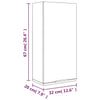Stella Homewares Wall-mounted Bathroom Cabinet White 32x20x67 cm