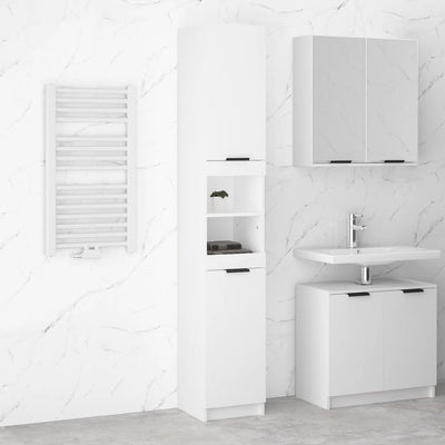 Stella Homewares Bathroom Cabinet White 32x34x188.5 cm Engineered Wood