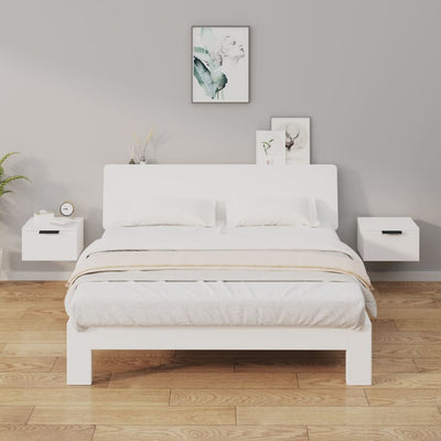 Stella Homewares Wall-mounted Bedside Cabinets 2 pcs White 34x30x20 cm