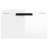 Stella Homewares Wall-mounted Bedside Cabinets 2 pcs High Gloss White 34x30x20 cm