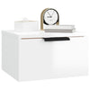 Stella Homewares Wall-mounted Bedside Cabinets 2 pcs High Gloss White 34x30x20 cm