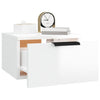 Stella Homewares Wall-mounted Bedside Cabinets 2 pcs High Gloss White 34x30x20 cm