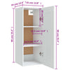 Stella Homewares Hanging Cabinet White 35x34x90 cm Engineered Wood