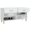 Stella Homewares Shoe Cabinet High Gloss White 102x35x55 cm Engineered Wood