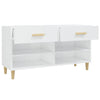 Stella Homewares Shoe Cabinet High Gloss White 102x35x55 cm Engineered Wood