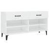 Stella Homewares Shoe Cabinet High Gloss White 102x35x55 cm Engineered Wood